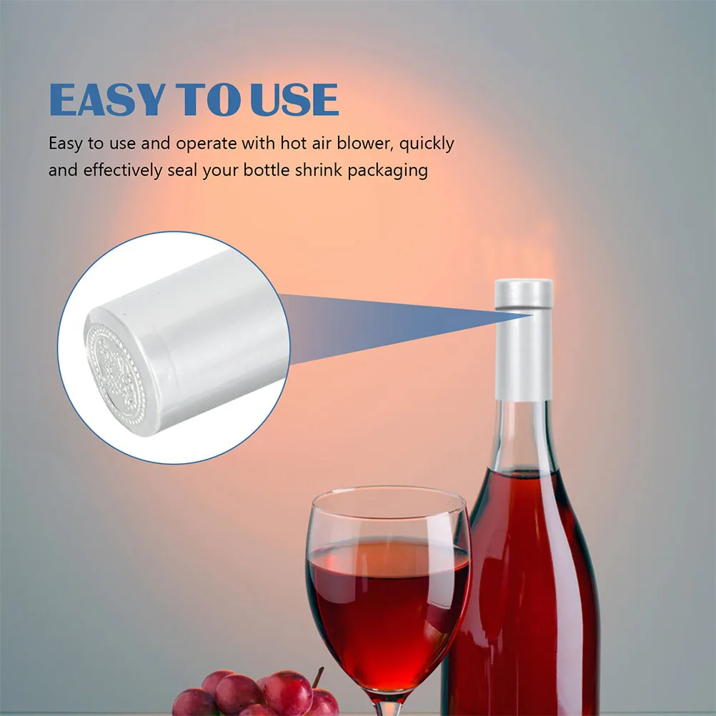 

200Pcs Versatile Heat Shrink Capsules Wine Bottle Covers Seal Cork Stoppers Accessories