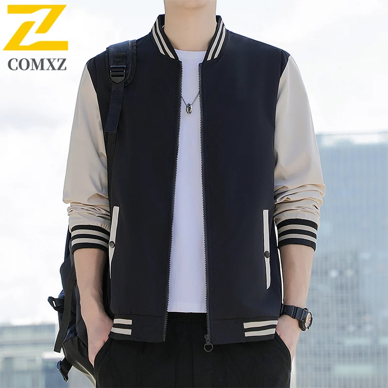 

COMXZ Premium Baseball Jacket Men Autumn Fashion Adventure Versatile Coat Casual Mountain Climbing Lightweight New Mens Clothing