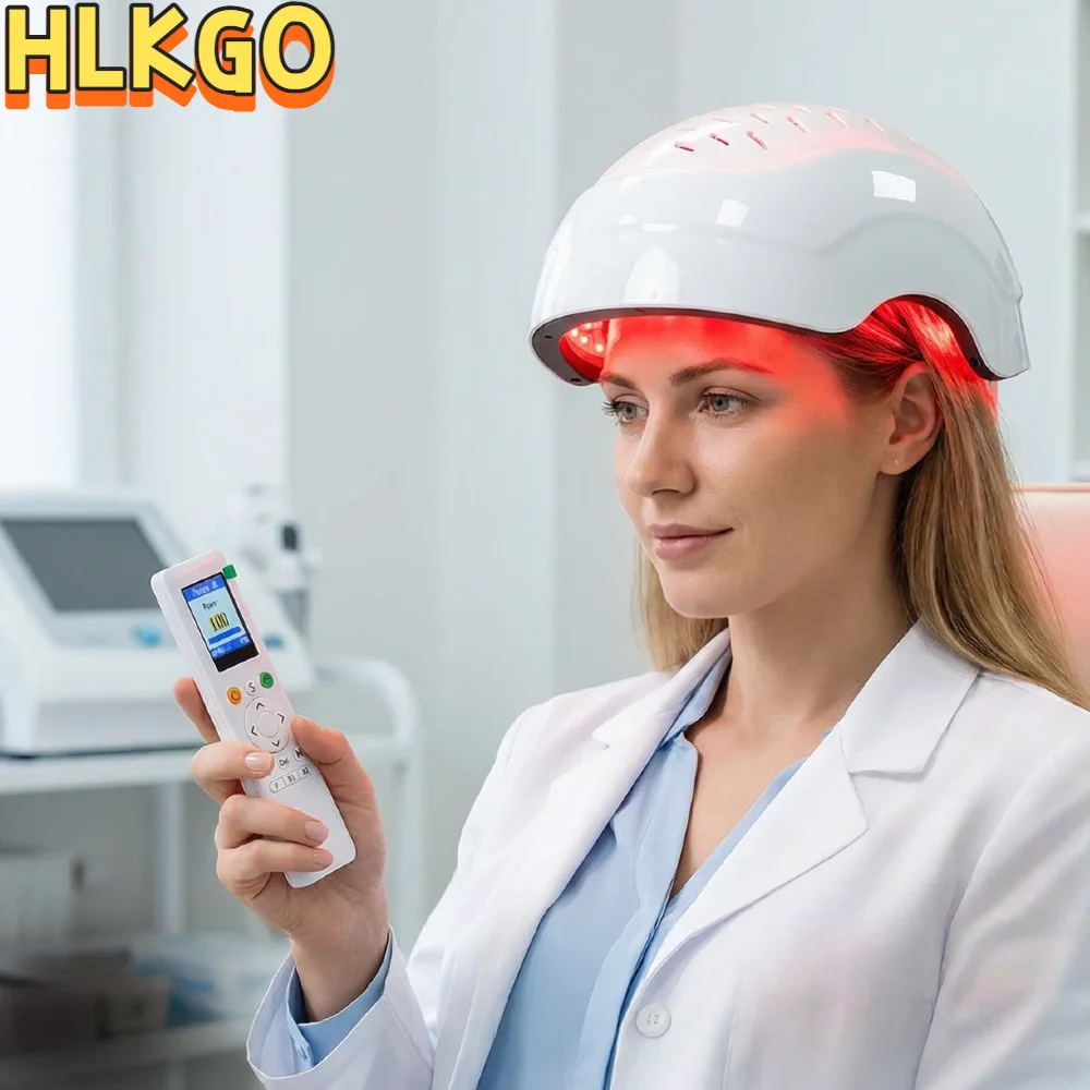 

Лазерная шапка для лечения волос 650 нм, 6750 мВт, мощный лазерный шлем с 300 диодами для предотвращения выпадения и стимуляции роста волос для мужчин и женщин