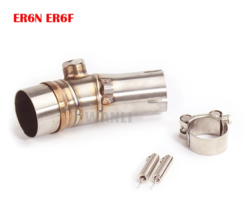 Motorcycle Exhaust Modified Motorbike Escape Moto 50.8mm Middle Link Pipe Slip on For Kawasaki ER6N Versys 650 Z650 Ninja 650