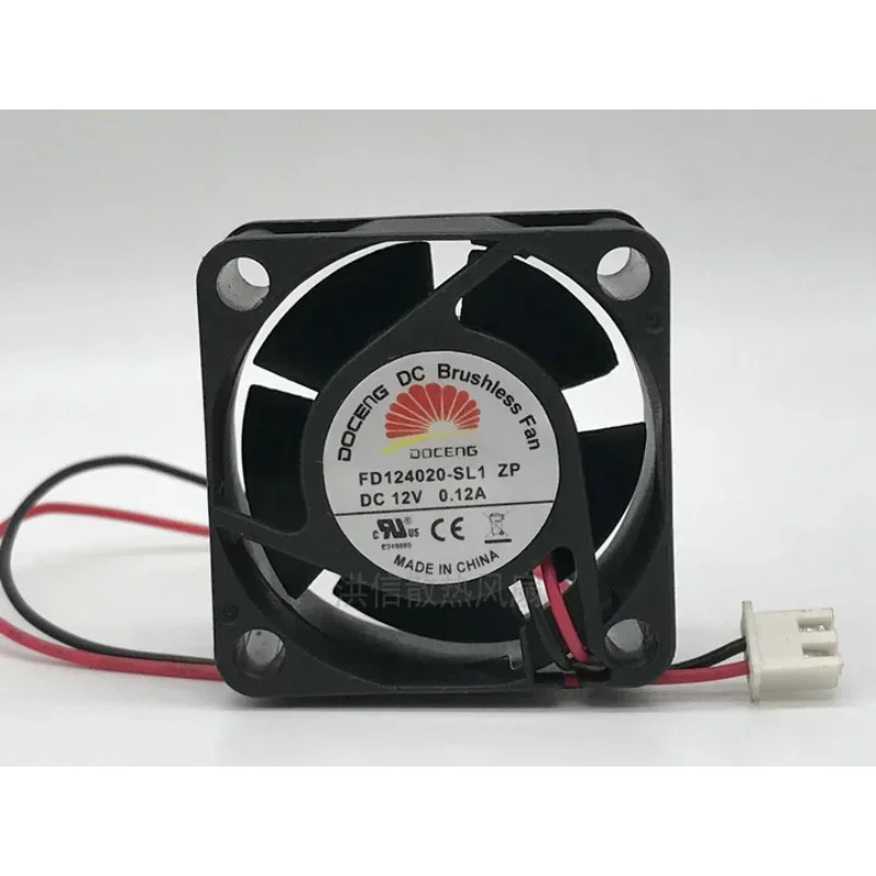 Original Cooling Cooler Fan for DOCENG FD124020-SL1 ZP DC12V 0.12A 4CM 4020 40*40*20MM