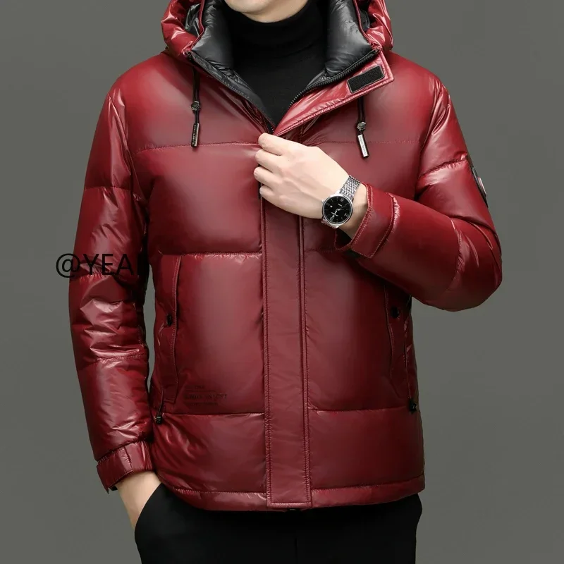 YEAE Short Down Jacket Designer Clothes Men Hooded Jackets Duck Down Lightweight Padded Jackets Winter Coat Men Casual Man Sack