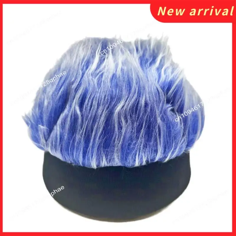 N89R الكبار Brimless القبعات قبعة بيسبول المرأة شعر قبعة رياضية محبوك شعر مستعار قبعة ث/الشعر المستعار رجل الهيب هوب عقال