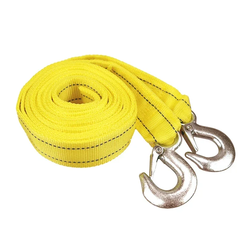 4M Heavy-Duty 5-Ton Car Tow Rope with Steel Hooks – Road Recovery Strap for Audi, Benz, Buick, Skoda, Mazda, Ford, Toyota, BMW