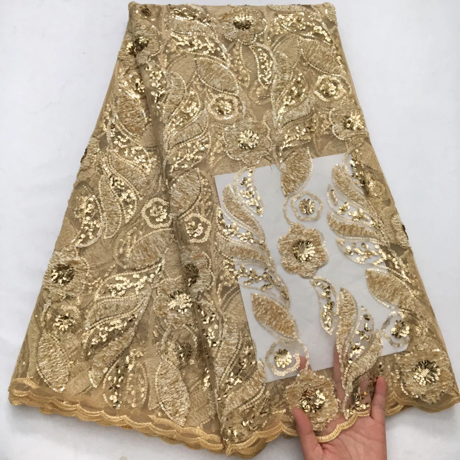 

Кружевная ткань SJD LACE: французское брокадное кружево, новейший африканский хлопковый кружевной материал, нигерийское кордовое кружево для женских праздничных платьев, артикул 4188