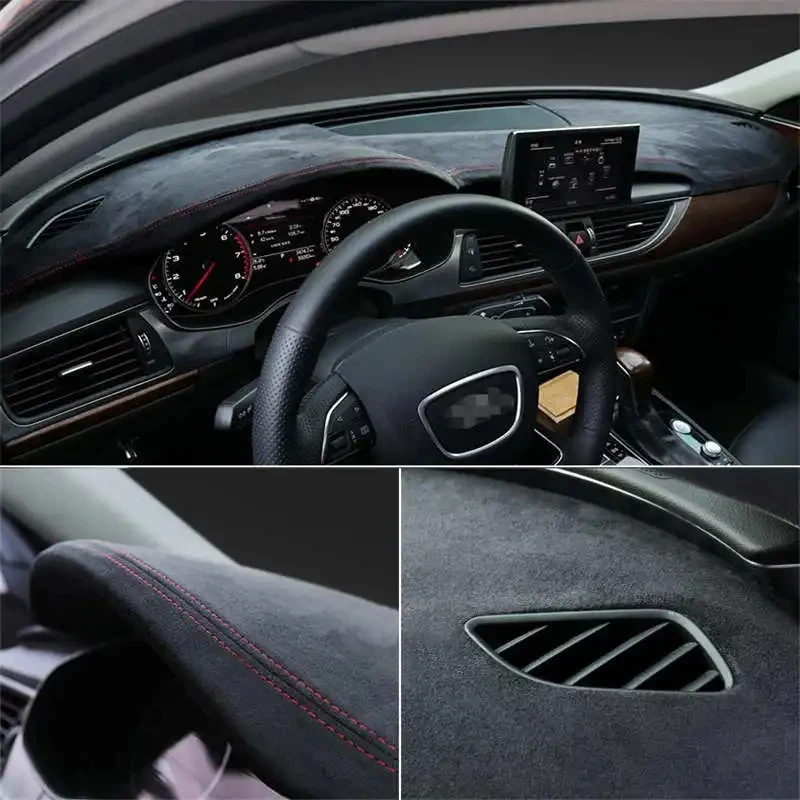 

Чехол на приборную панель автомобиля на заказ, алькантара для Audi A6L RS6 2012-2018, подушка для теней, аксессуары для ковров