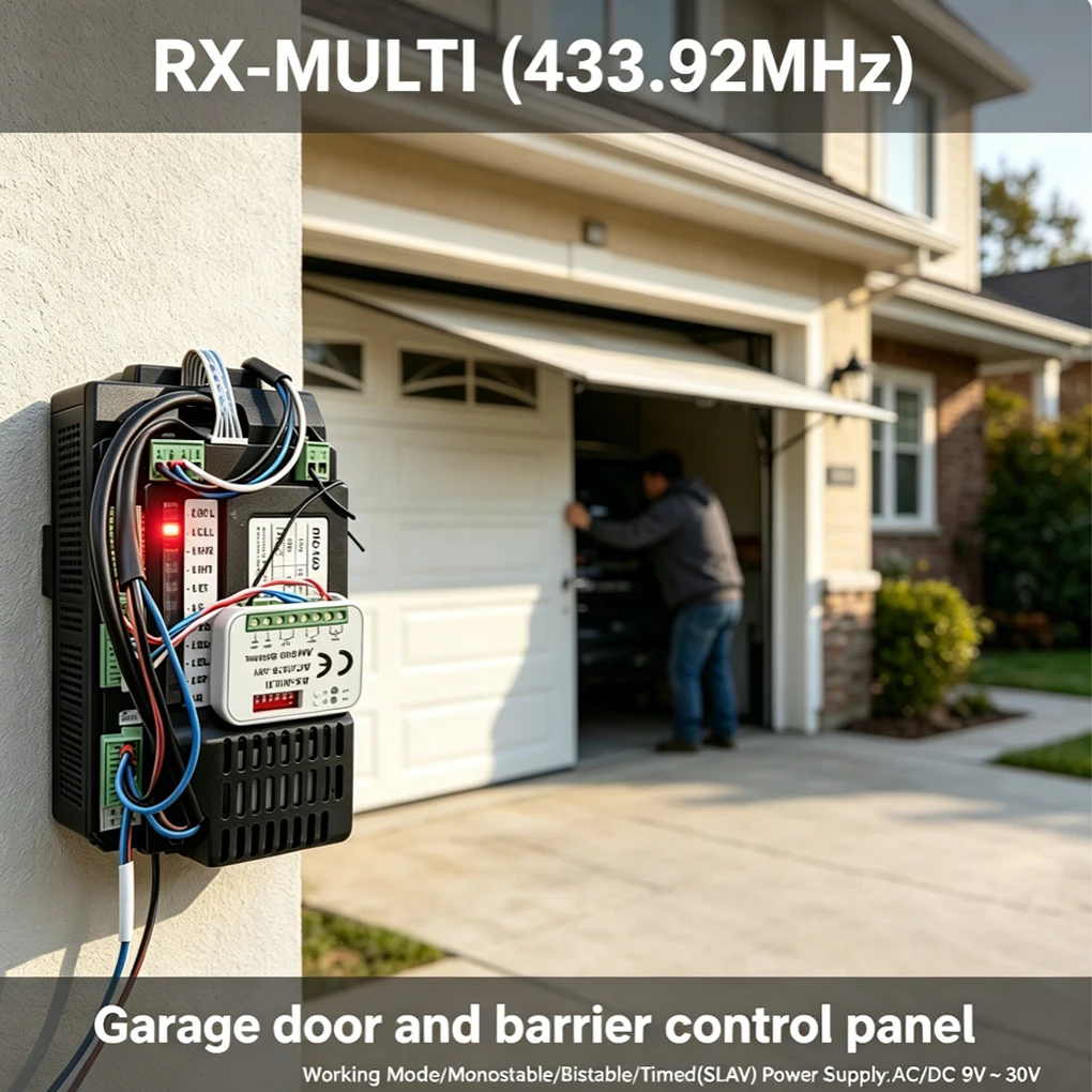Receiver Controller AC DC 9-30V AM300-868MHz Door Push Rods433MHz 868MHz Switch Receiver The Controller Is Used for Guardrails