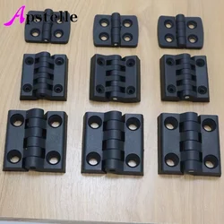 Apstelle 10PCS Small Hinges Black Mini Plastic Door Bearing Butt Cabinet Drawer Jewellery Box ABS Hinge For Furniture Hardware