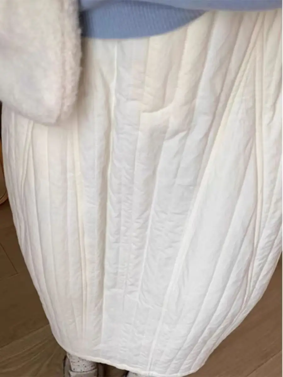 Thickened Cotton Casual High Waist Half-length Skirt Women's Autumn Winter Loose plus Size Versatile Mid-length Bloomer Skirt