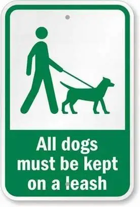 Wall Decor Warning Sign Decor 8x12 Tin Metal Signs All Dogs Must Be Kept On A Leash Safety Sign Novelty Signs sign