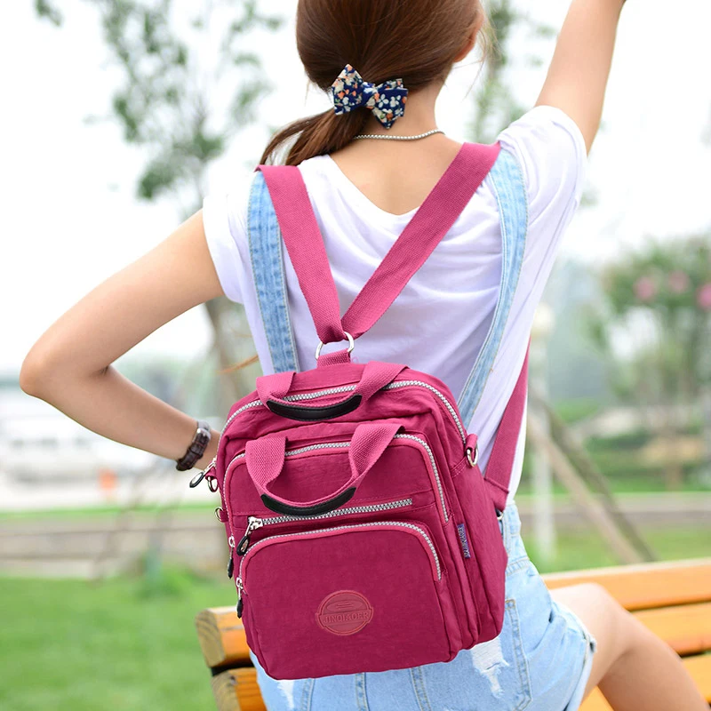 2024 Nieuwe Merk Tiener Casual Effen Mode Vrouwen Schoudertas Nylon Oxford Mochila Multifunctionele Messenger Bag