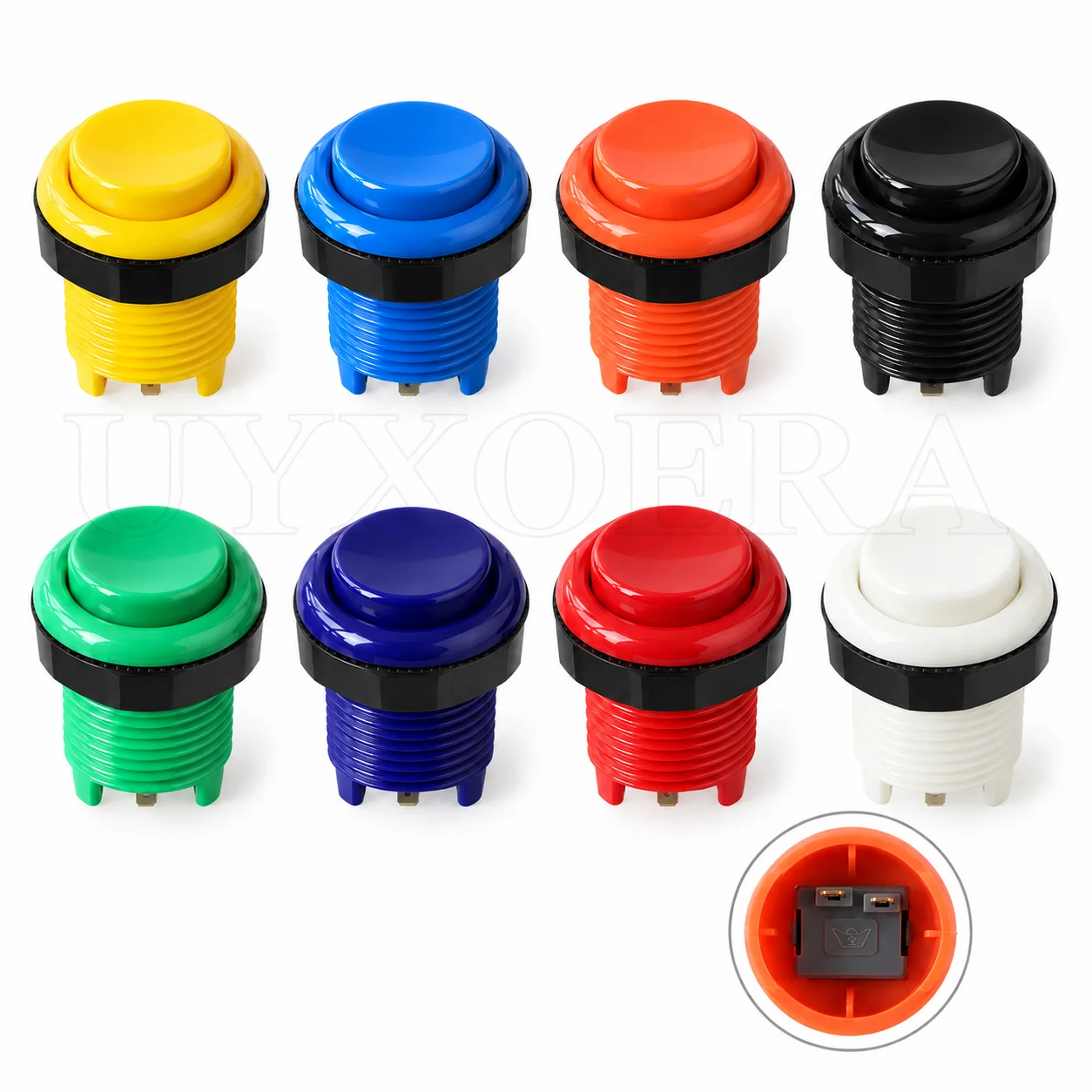 1PCS Arcade Push Button with Microswitch 8 Colors Screw Type Game Machine Cabinet DIY Control Panel Button