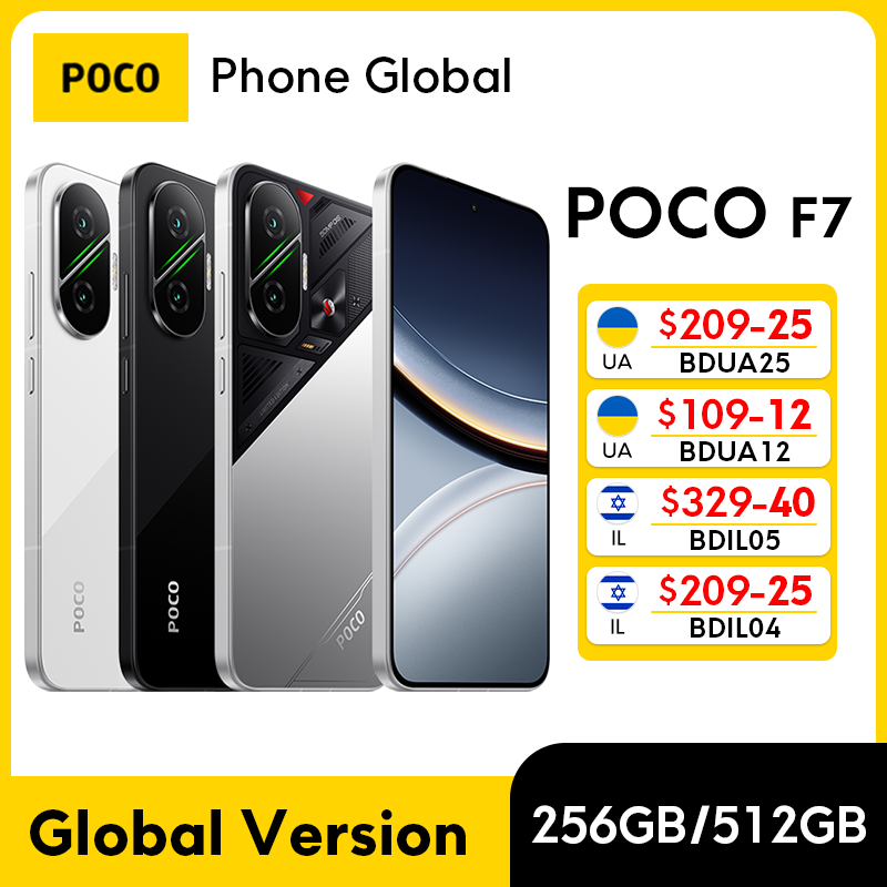  POCO F7 5G Snapdragon®8s Gen 4 NFC 6500mAh Battery 6.83" 1.5K AMOLED 50MP Camera OIS 90W HypeCharge Smartphone 