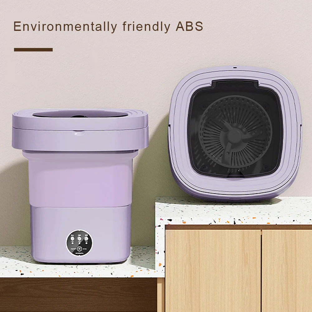 10 L Portable Foldable Washing Machine with Spin Dryer For Socks Underwear Panties Washer Household Mini Washing Machine