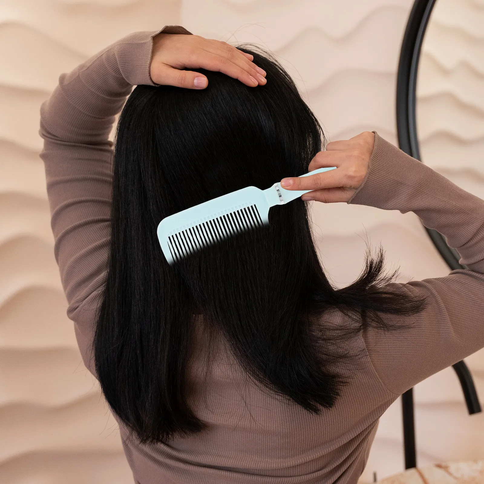 

Набор из 4 расчесок-валиков для укладки кудрявых волос для женщин: для объема, массажа кожи головы, распутывания, придания пружности и улучшения укладки. Широкий.