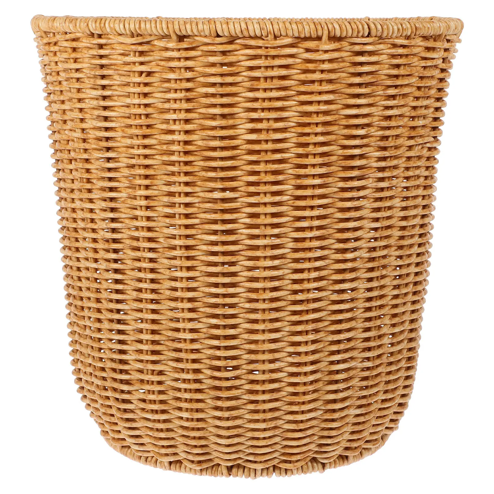 

Плетеная корзина для хранения и мусора в пасторальном стиле, натуральный вид, для гостиной, спальни, кухни, универсальное применение