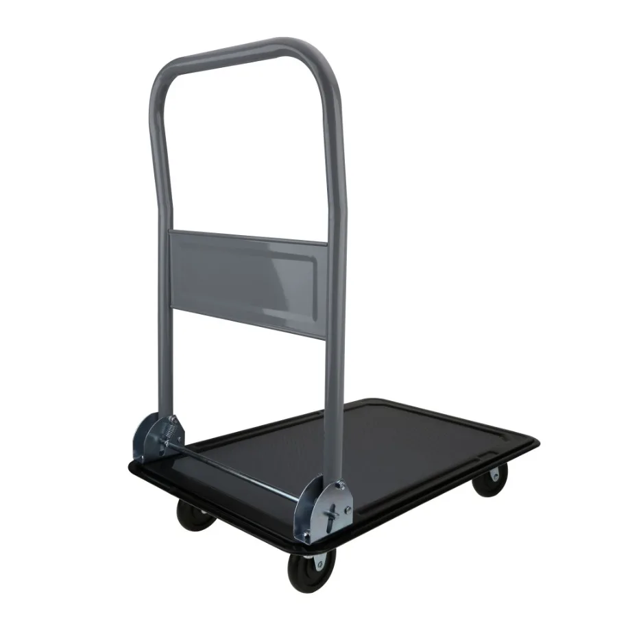 300 Pound Capacity Heavy Duty Utility Rolling Cart for Industrial and Home Use Durable Blue Gray Design with SmoothRunning Whee