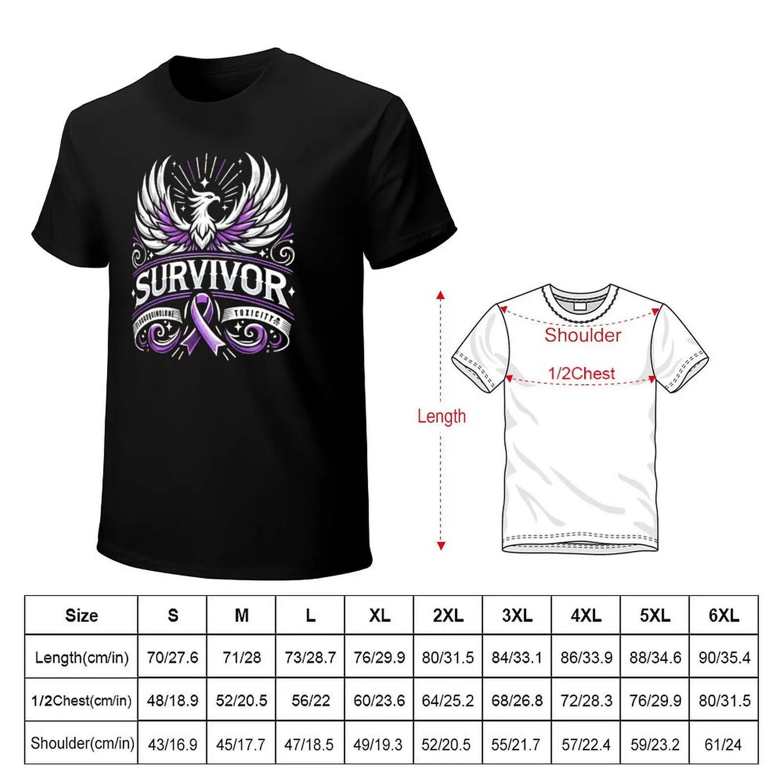 Survivor Phoenix - Fluoroquinolone Toxicity Awareness T-Shirt Summer Fashion Casual Tee Shirt