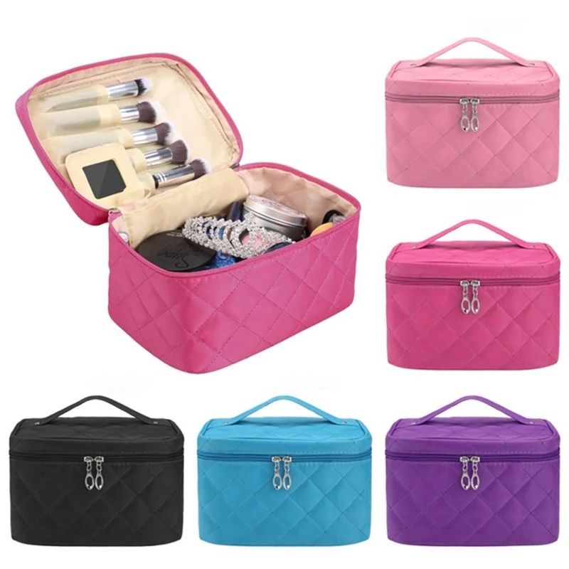 

Large Travel Cosmetic Bag For Girl Leather Makeup Organizer Female Toiletry Kit Bags Make Up Case Storage Pouch Lady Box