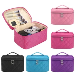 Bolsa de cosméticos de viaje grande para niña, organizador de maquillaje de cuero, bolsas de Kit de aseo femenino, estuche de almacenamiento, caja para mujer