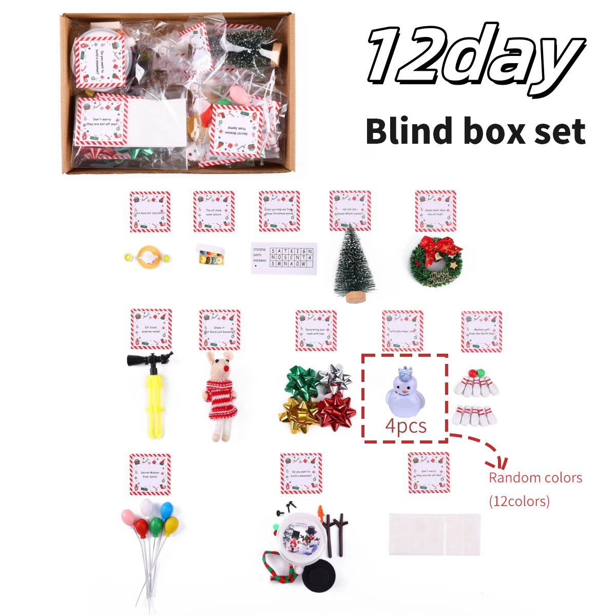 12/24 يوم عيد الميلاد وصول قزم هدية سحرية ، عيد الميلاد قزم كيت صندوق أعمى وصول مهرجان التقويم عيد الميلاد مفاجأة هدية