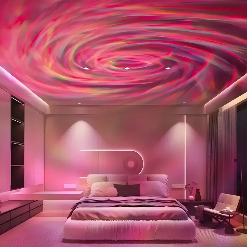 Star Projector, Galaxy Projector, Water Ocean Wave Projector For Bedroom Night Light Room Decor With 7-Colors Party Decoration