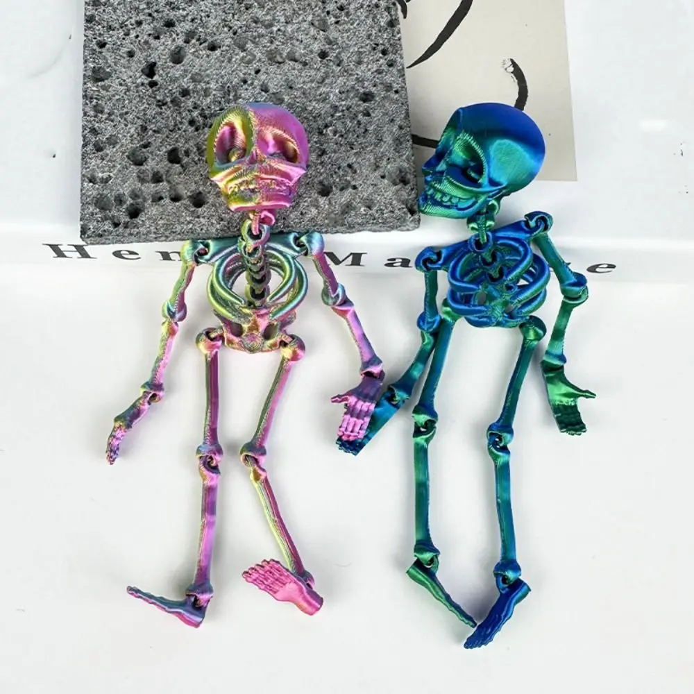 

Подвижная стойка со скелетом, наклейка на холодильник, изысканная личность, магниты на холодильник, украшение, забавная магнитная наклейка с черепом