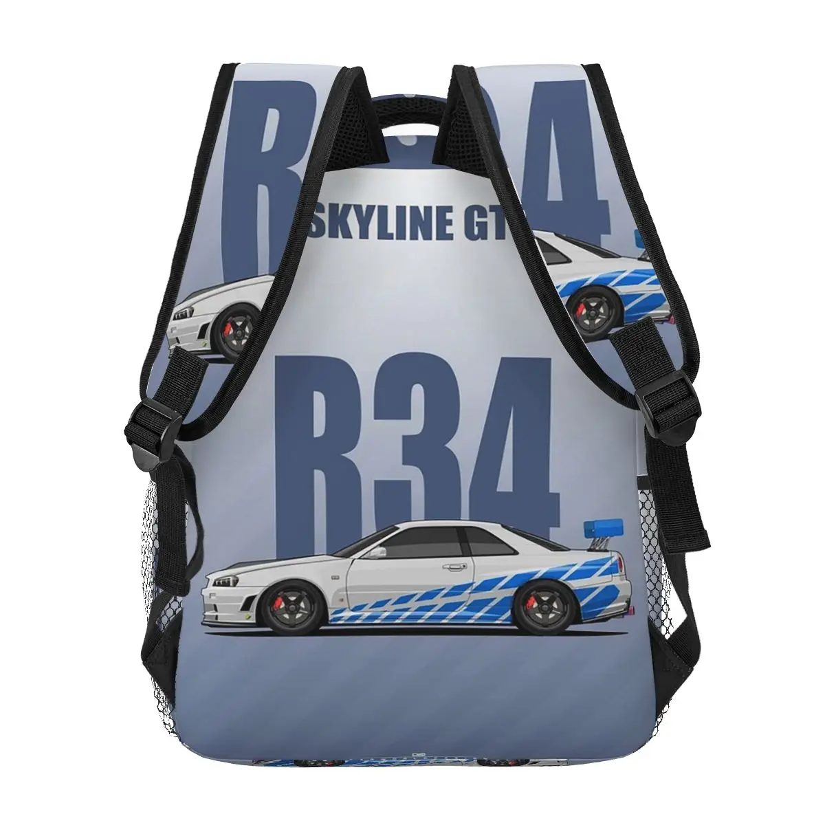 Skyline GTR R34 plecaki chłopcy dziewczęta Bookbag torby szkolne dla dzieci Cartoon plecak na laptopa torba na ramię o dużej pojemności