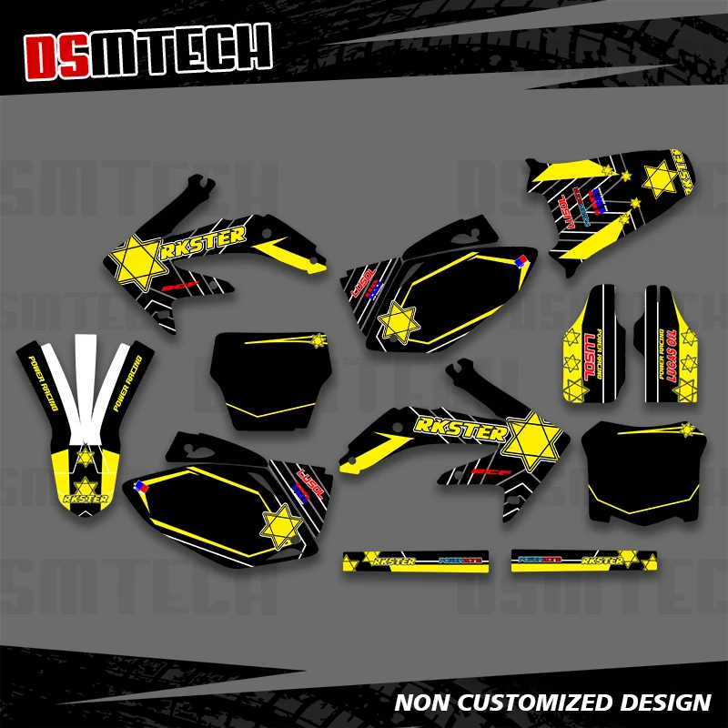 

DSMTECH For Honda CRF 450R 2005 2006 2007 2008 CRF450 CRF 450 Full Graphics Decals Stickers Motorcycle Background Custom