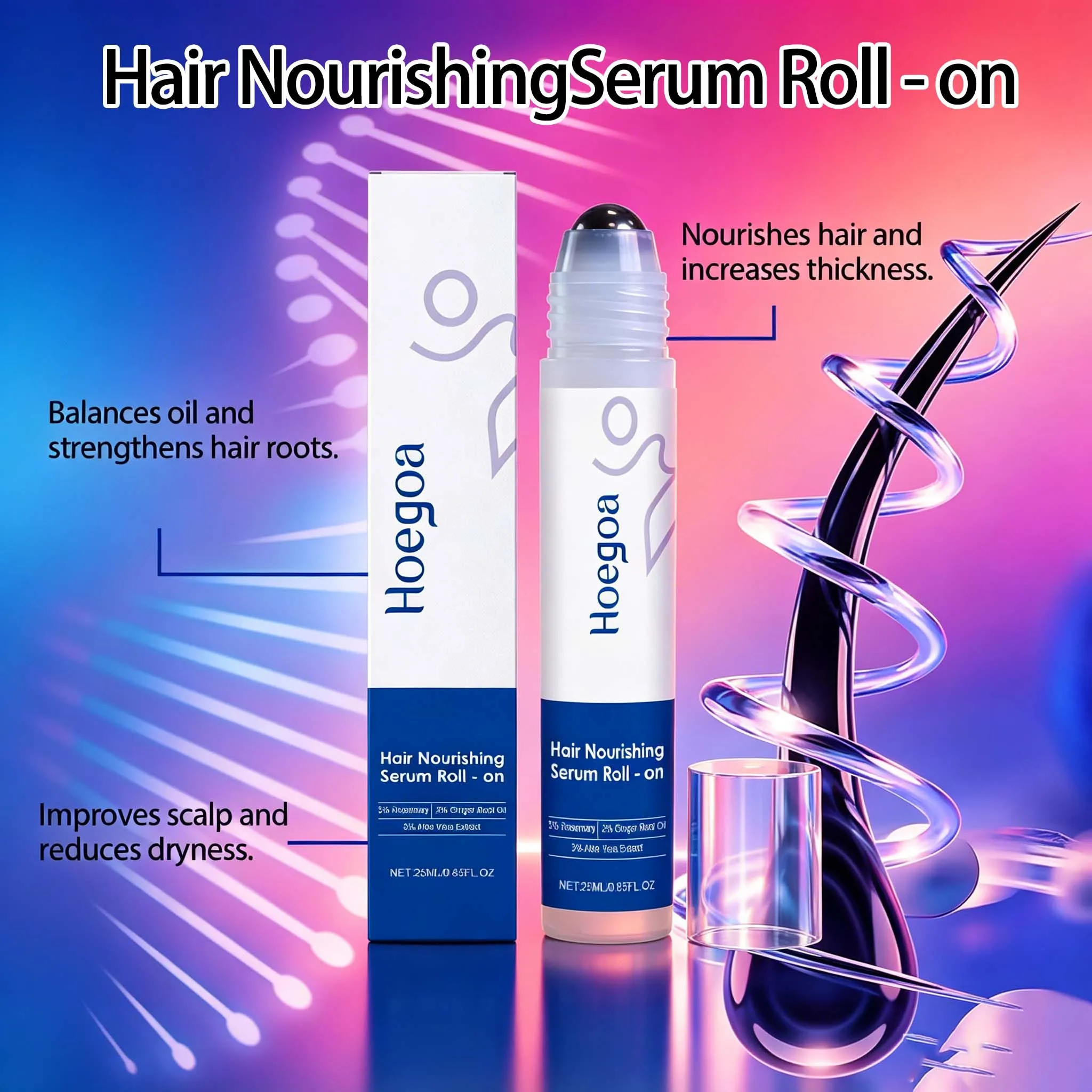 Biotin Ginger Hair Growth Oil for Men Scalp Massage Anti-Hair Loss Thickening Serum to Promote Thicker Hair Growth