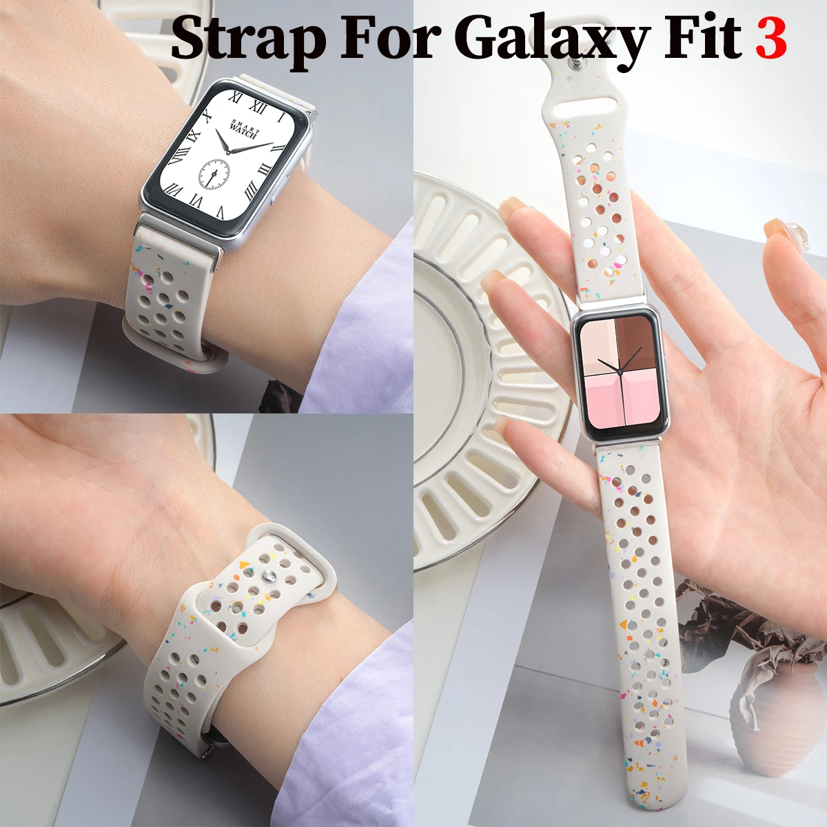 

Спортивный силиконовый ремешок для Samsung Galaxy Fit 3, сменный браслет для Samsung Galaxy Fit 3, аксессуары для ремешков