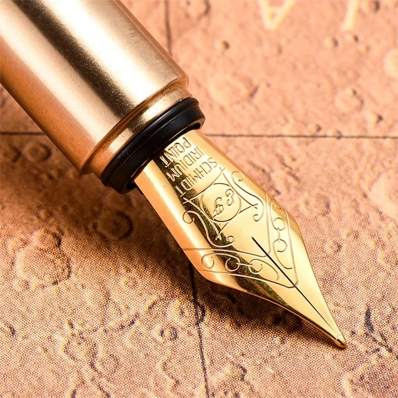 Luxury Pens Convenient Pocket Brass Fountain Pens Mini Import Germany Schmidt Nib 0.38EF 0.5F M B Nib Calligraphy Pen Stationery