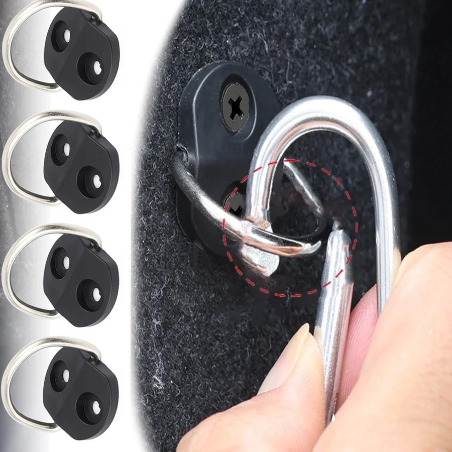 4 adet evrensel D tipi gövde örgü çuval çok fonksiyonlu cırt cırt gövde bagaj zemin Net sabitleme kiti araba aksesuarları