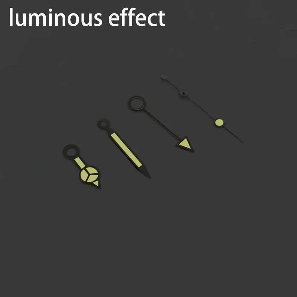 Accessori per orologi Ago GMT per ore, minuti e secondi adatto per movimento 3804 3 pin Un set con effetto luminoso