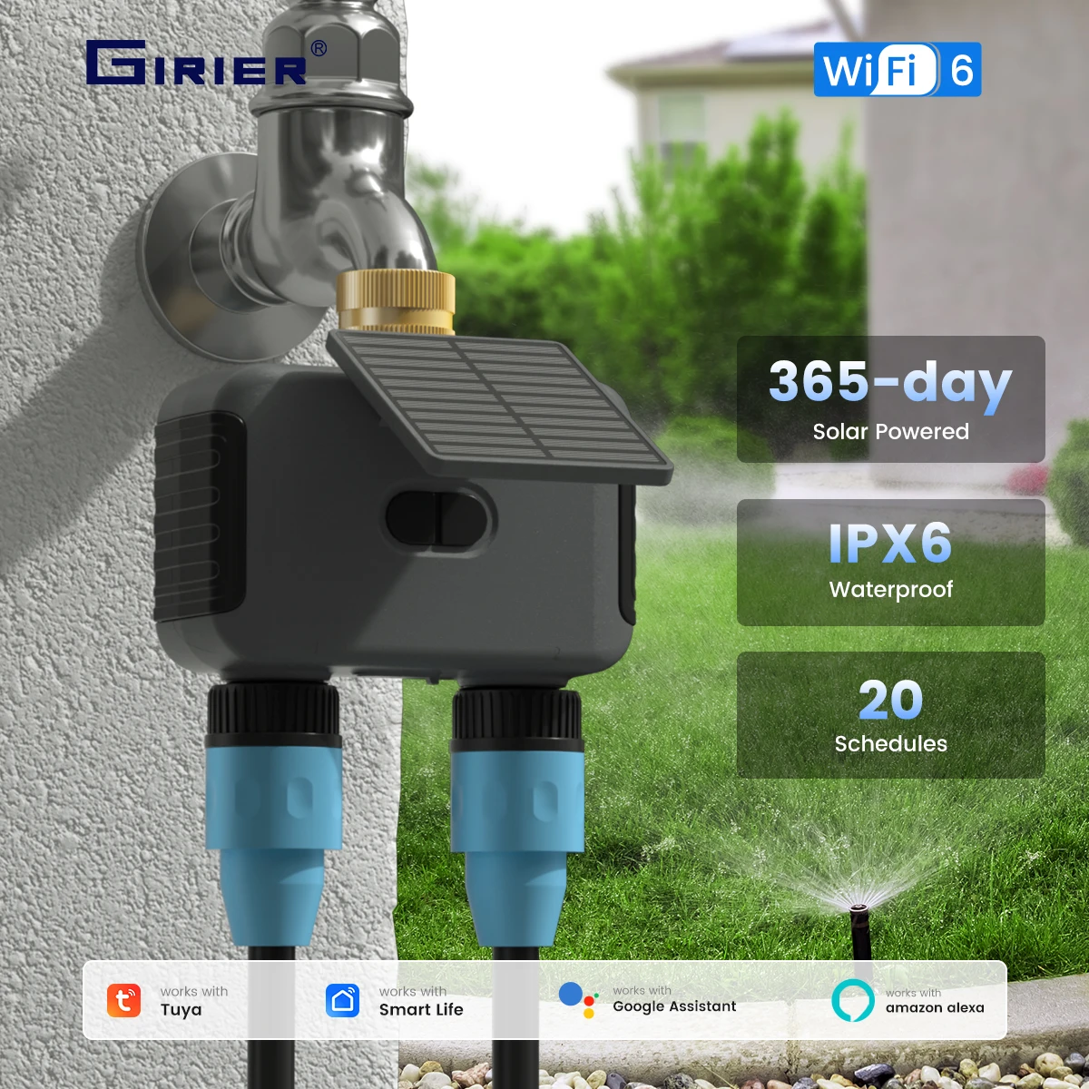 Smart Garden Hose Timer - GIRIER Tuya WiFi Smart Water Timer