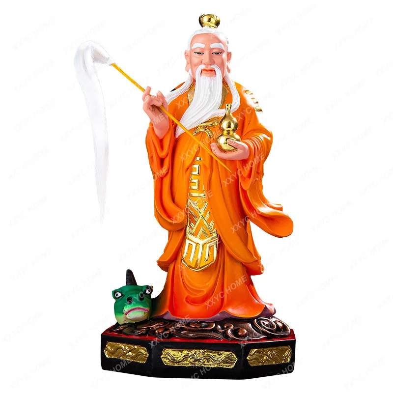 Pre-Originator Statue of God Standing Statue Three Qing Dynasty Yuanshi Lingbao Moral God Master Master Tai Shang Laojun Statue