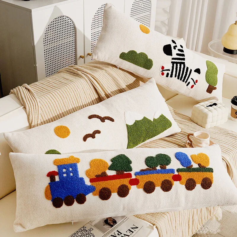 90x35/45x45/cmBig LongDogThrowpillow Cover Living Room Sofa Cushion Cover Extended Dopamine Car Bay Windowdecorationpillowcasee