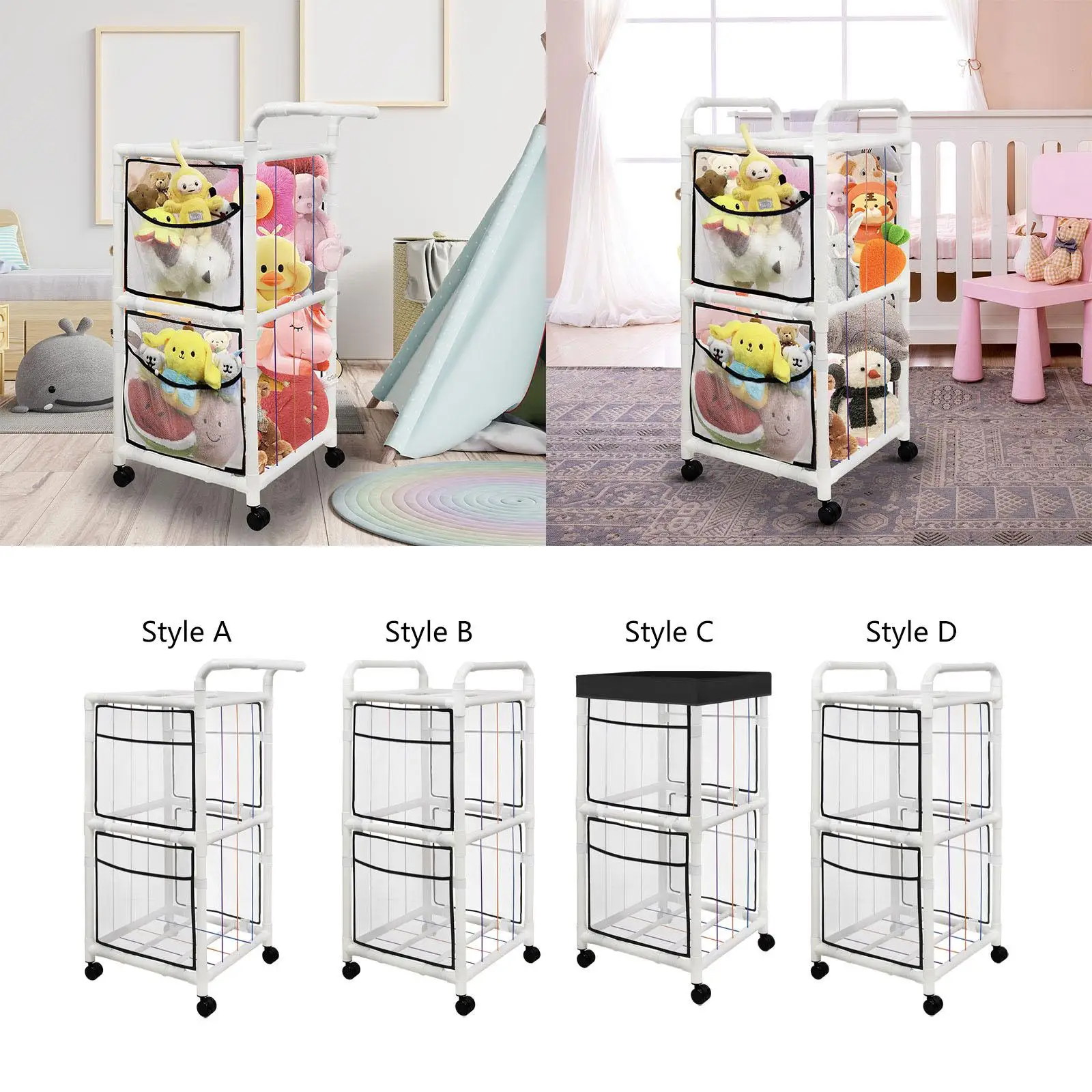 

Stuffed Animal Zoo Storage Soft Toy Shelf with Elastic Band Stuffed Animal Cage