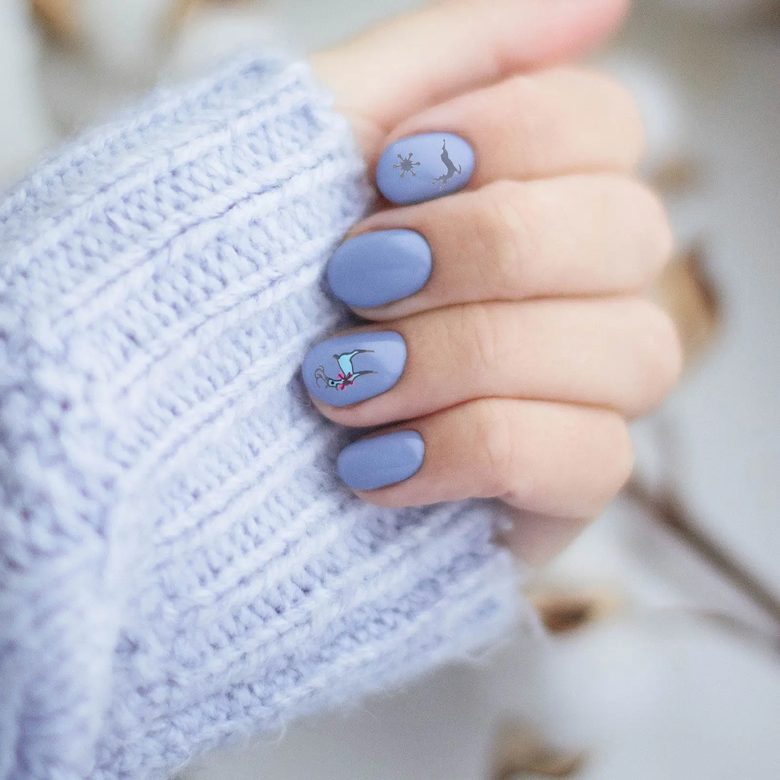 24pcs 3D Art Stickers Self-Adhesive Santa Nail Decal Art Decals Removable Nail Wraps Patch Manicure Decorations