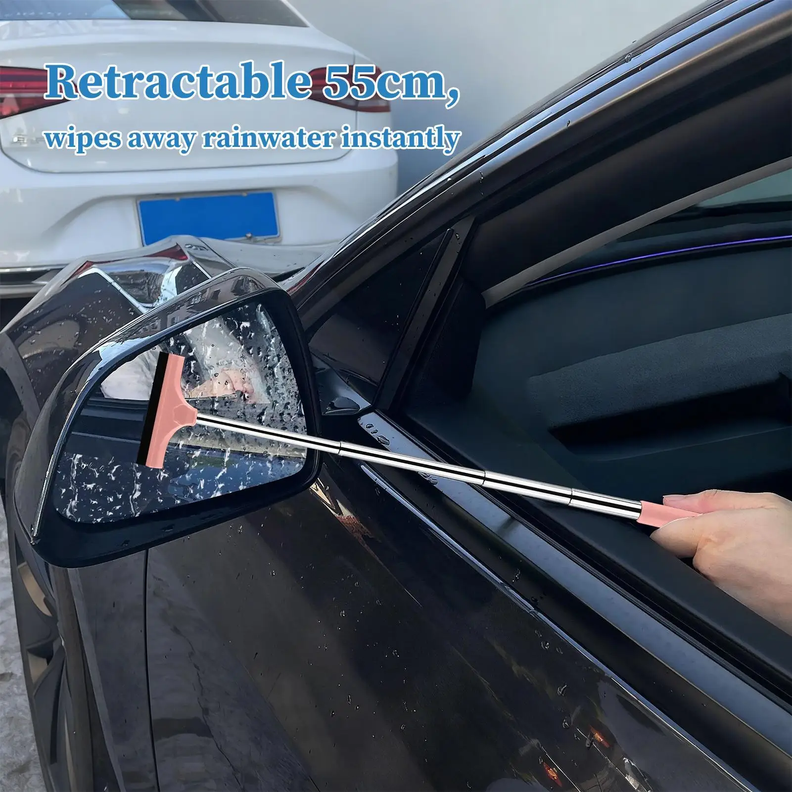 Windshield Squeegee Telescopic Glass Squeegee Cleaner Retractable Rearview Wipers For Truck Vehicle SUV Sedan Outdoor Daily