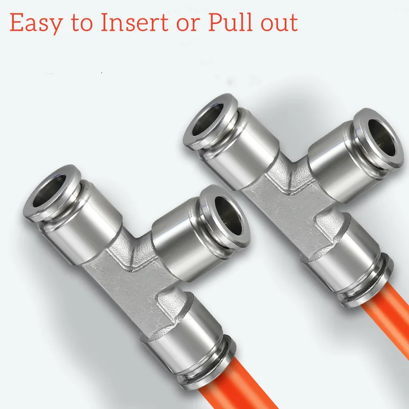 صالح أنبوب OD 4/6/8/10/12/14/16 مللي متر 304 الفولاذ المقاوم للصدأ الهواء تركيب هوائي دفع لتوصيل المحملة الاتحاد أنبوب موصل نوع PE/PEG