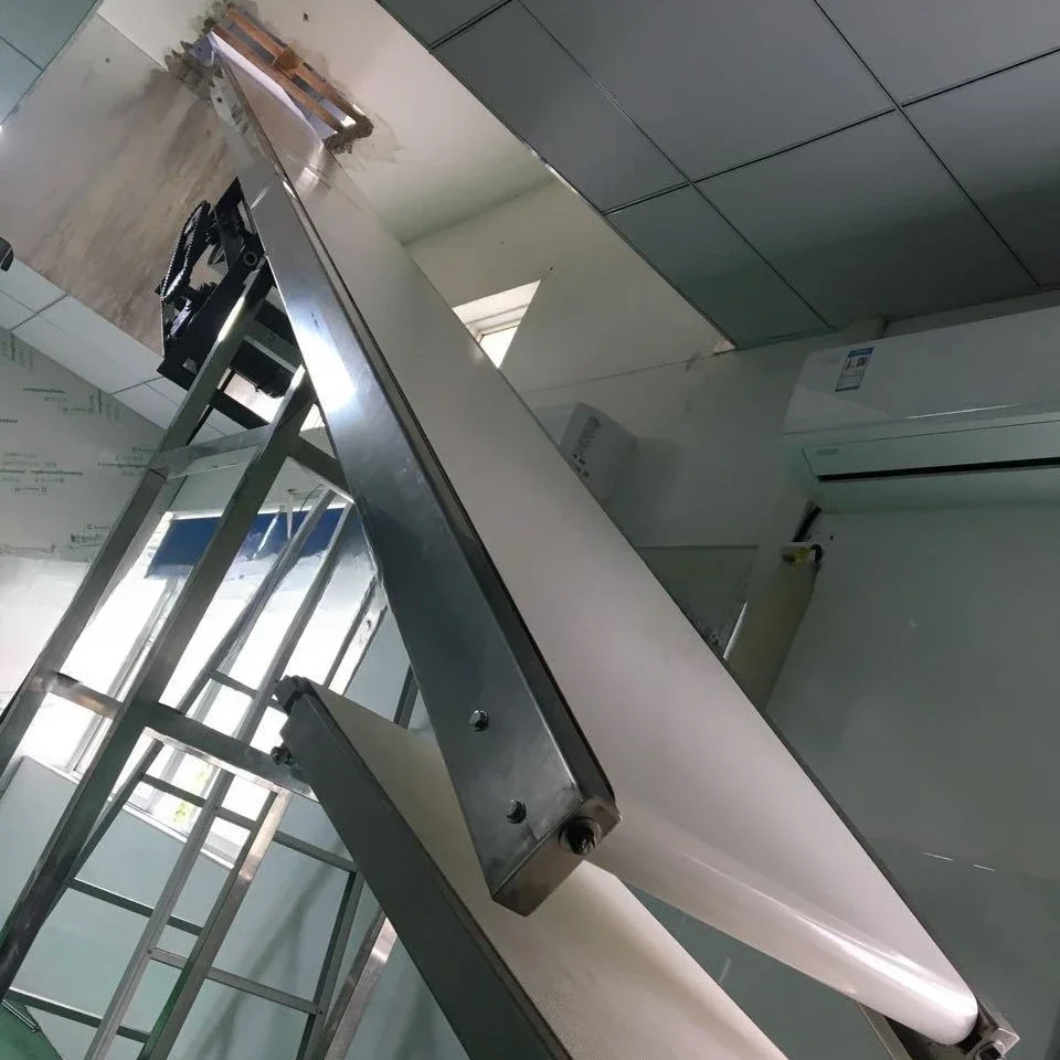 

Matching, conveyor, belt machine, food, conveyor, white, stainless steel, assembly line