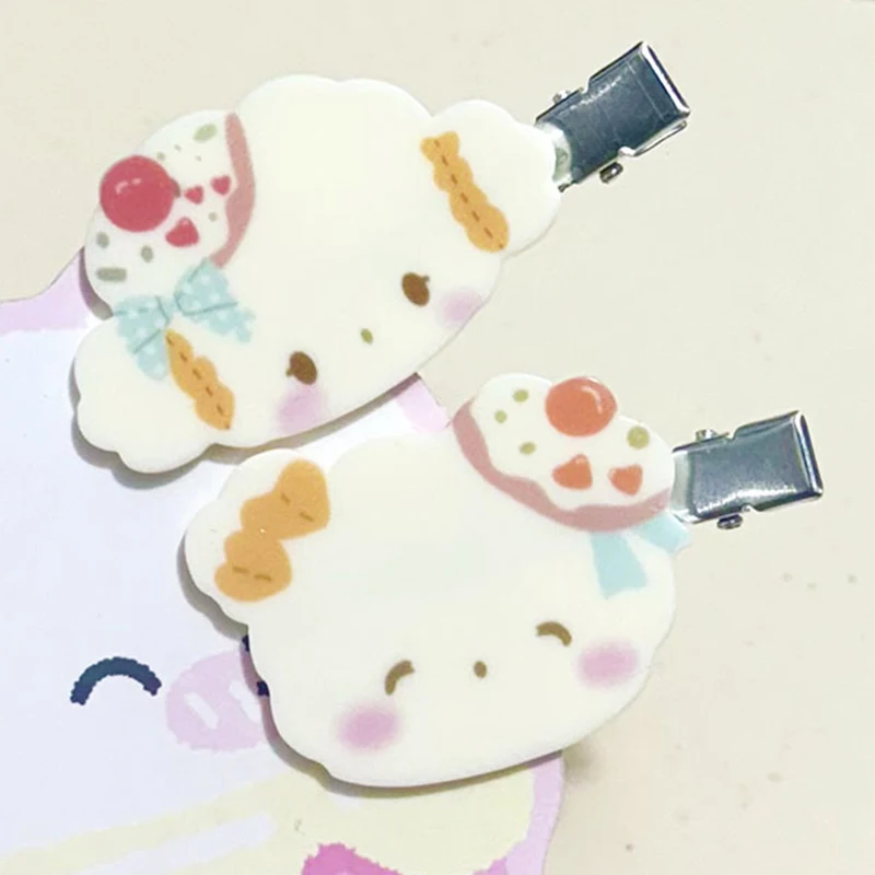Sanrios Acrilico Carino Fermagli Per Capelli Kawaii Animale Del Fumetto Hellokittys Cinnamoroll Forcella Laterale per Le Donne Accessori Per Capelli Delle Ragazze Regalo