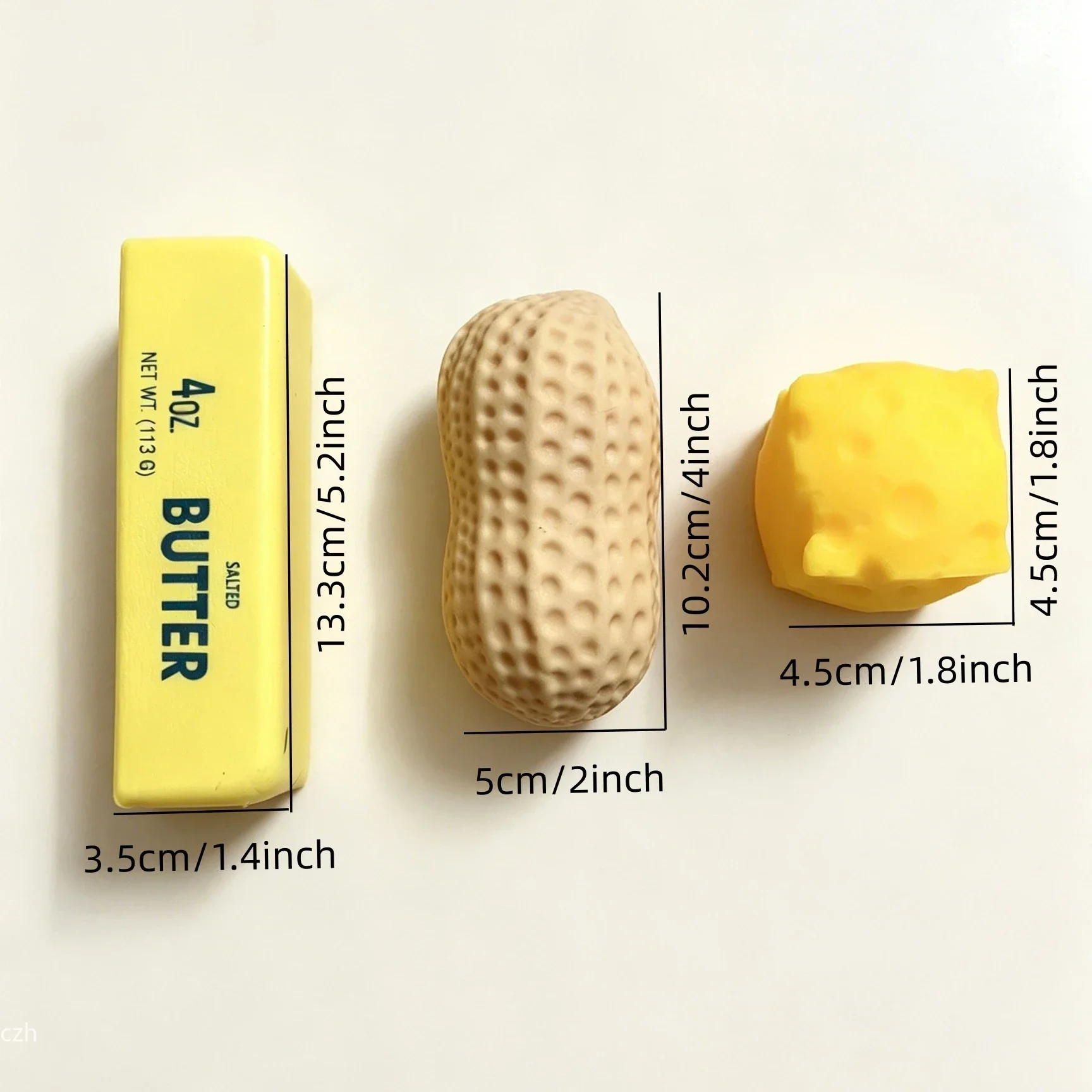 Cute Simulated Butter Cheese Peanut Squishy Decoration, Squeeze Stress Relief Dough Balls, Ideal Party Birthday Christmas Gif