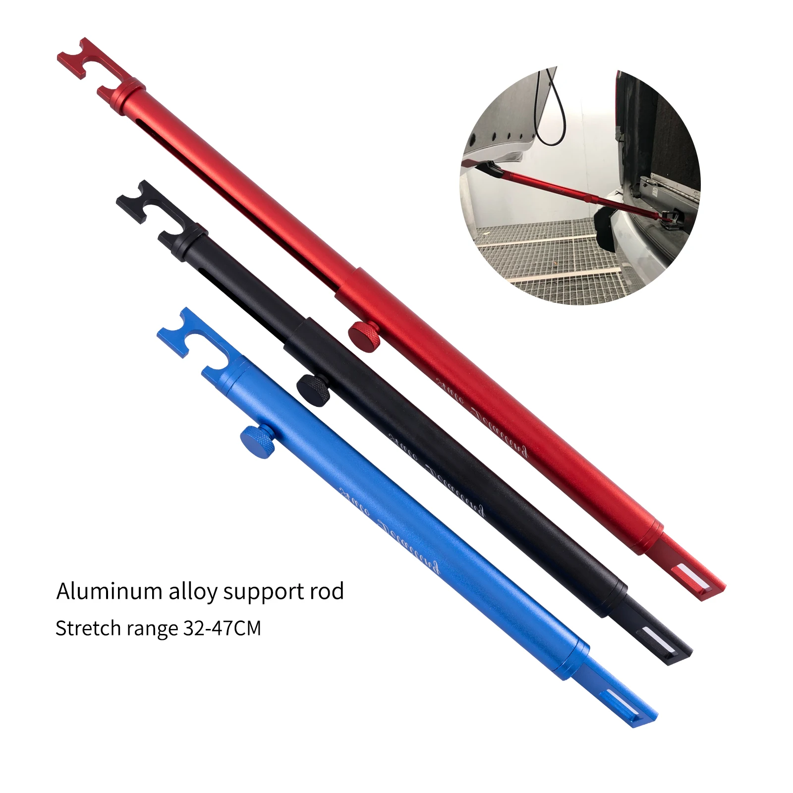 

Aluminum Retractable Support Rod 32-47cm Adjustable Auto Polishing Auxiliary Holder for Car Trunk Lid Door Body Fixing Tools