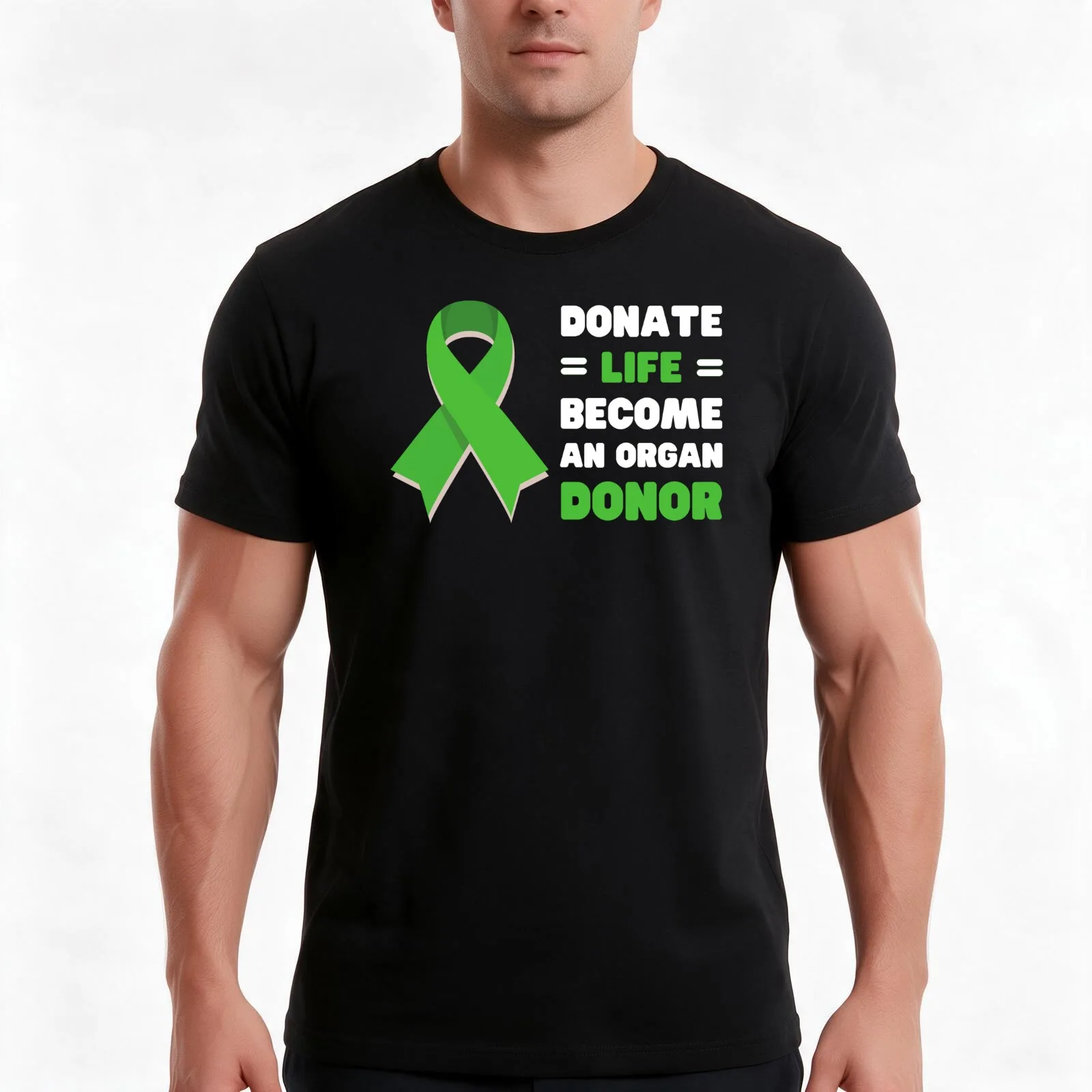 DONATE LIFE, SAVE A LIFE, BECOME AN ORGAN DONOR T-Shirt, Summer Casual Cotton Tee, Oversized Streetwear Tops, Unisex Men Women