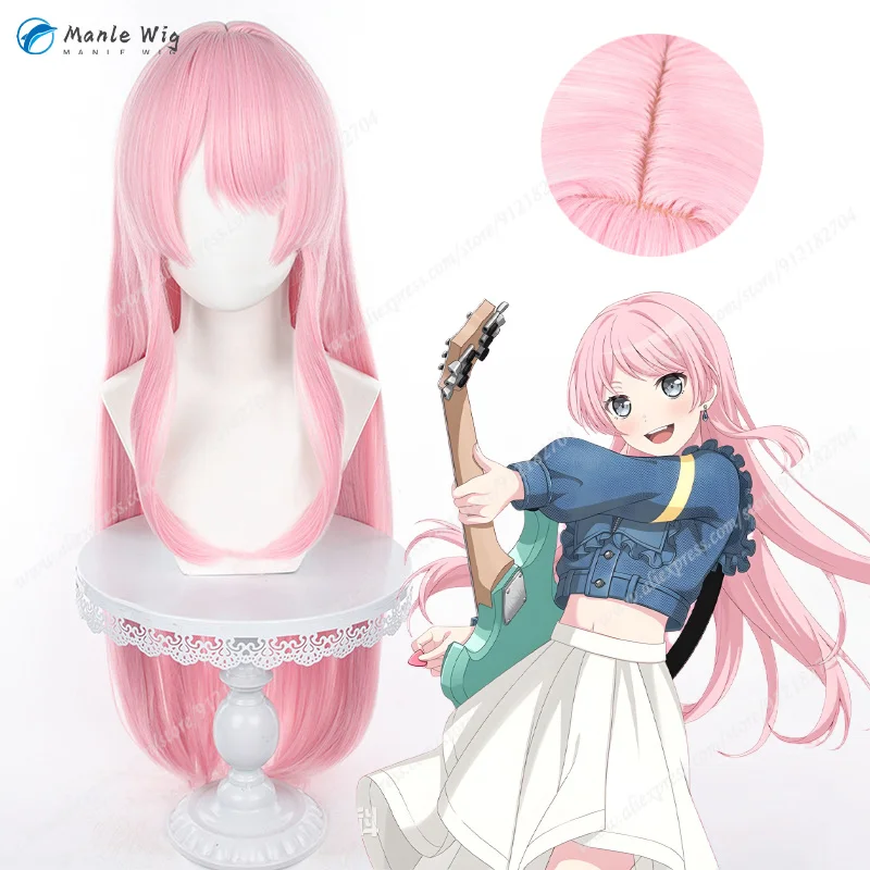 Anon Chihaya Anon Cosplay Wig 80cm Pink Long Cosplay Anime Wigs Heat Resistant Synthetic Hair Halloween Party Wig