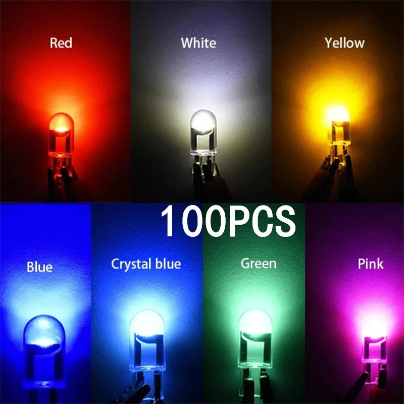 Bulk Pack T10 W5W DC 12V LED Car Light Canbus Glass COB Reading Dome Marker Wedge License Plate Bulb - 5/10/50/100PCS