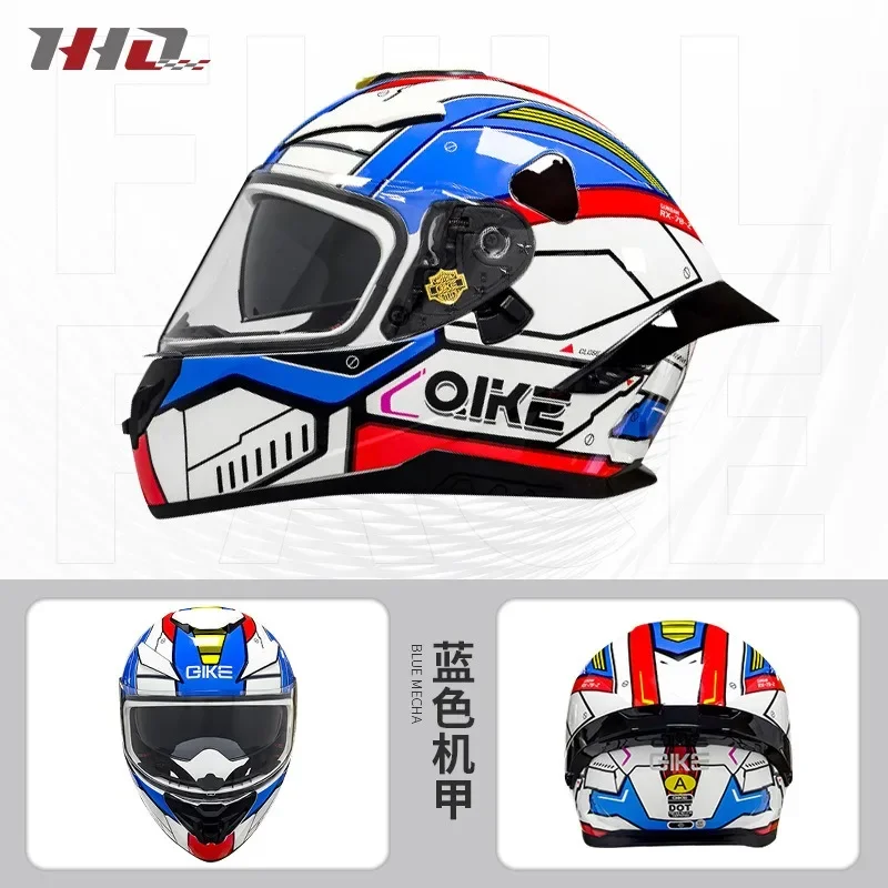 

All-Season Dual Visor Anti-Fog Bluetooth Full-Face Motorcycle Safety Helmet for Men and Women