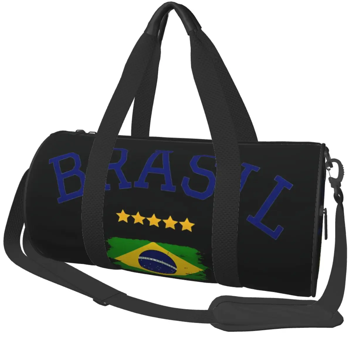 Brasil National Flag Gym Bag Outdoor Sports Bags Large Travel Training Design Handbag Retro Fitness Bag For Men